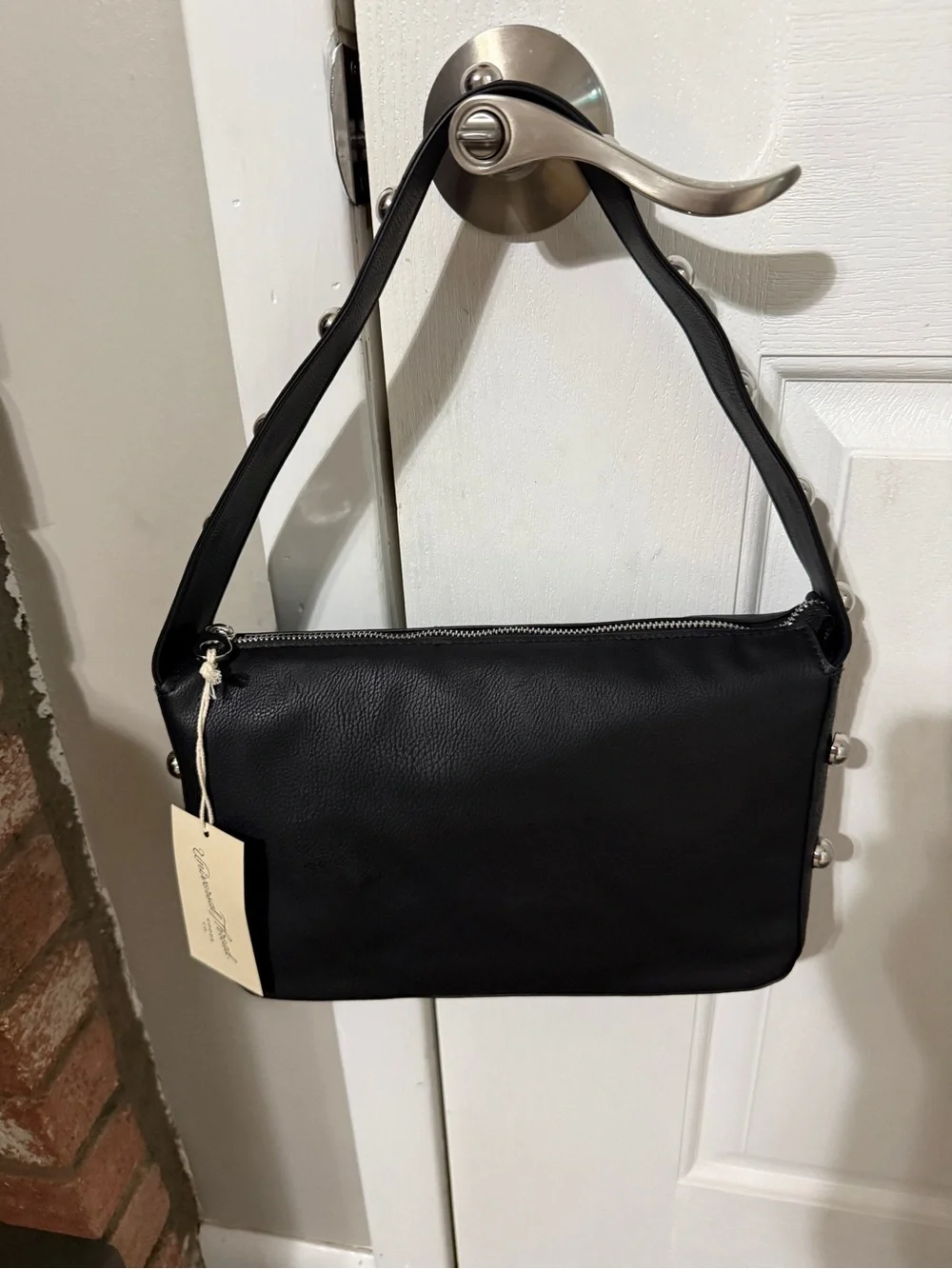 Universal Thread Black Shoulder Bag with Silver Studs